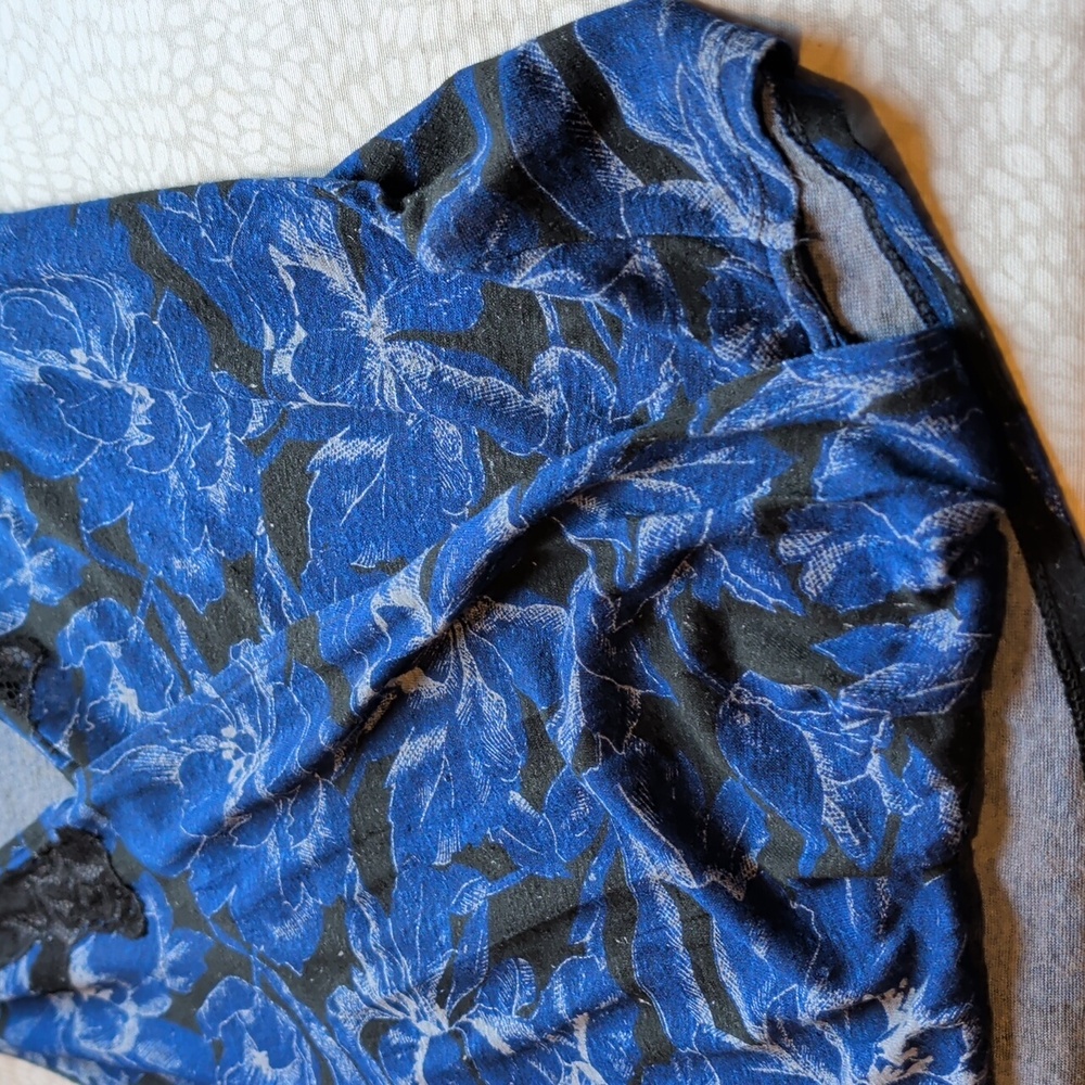 Lucky Blue and Black Floral Lace Sleeveless Top Size XL - New NWT - Picture 4 of 13